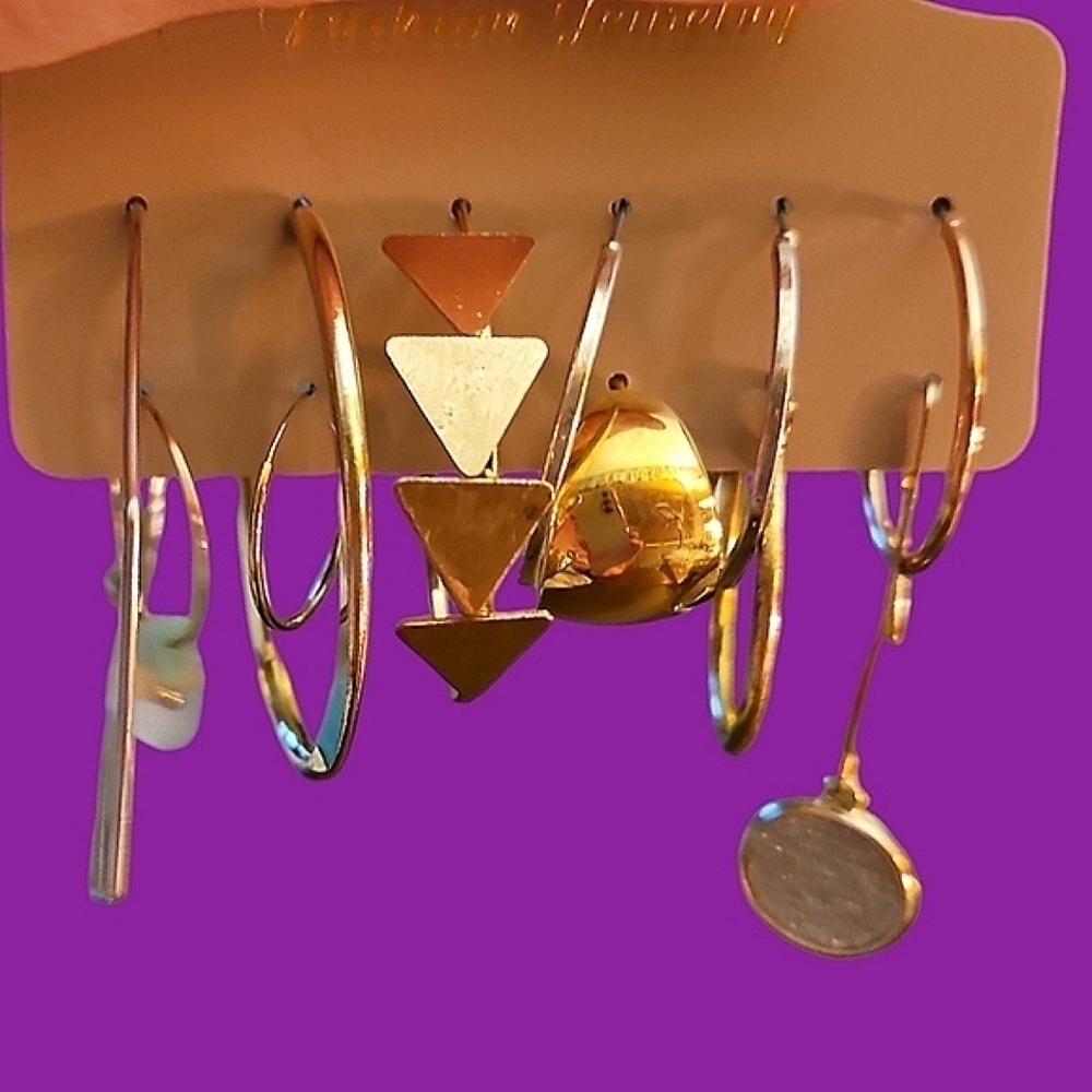 VTG Twelve Single Huggie and Hoop Festival Earrings
